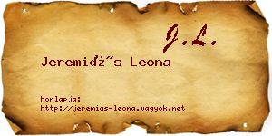 Jeremiás Leona névjegykártya